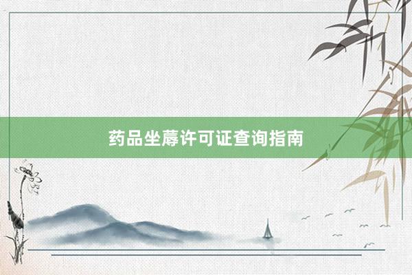 药品坐蓐许可证查询指南